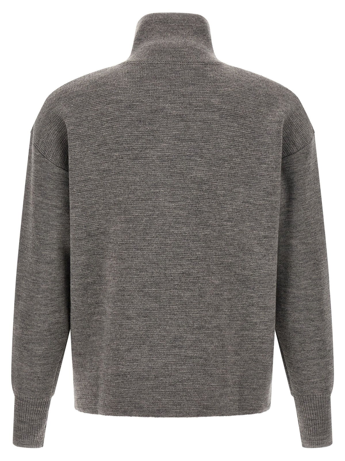 MA'RY'YA Gray Virgin Wool Men's Cardigan