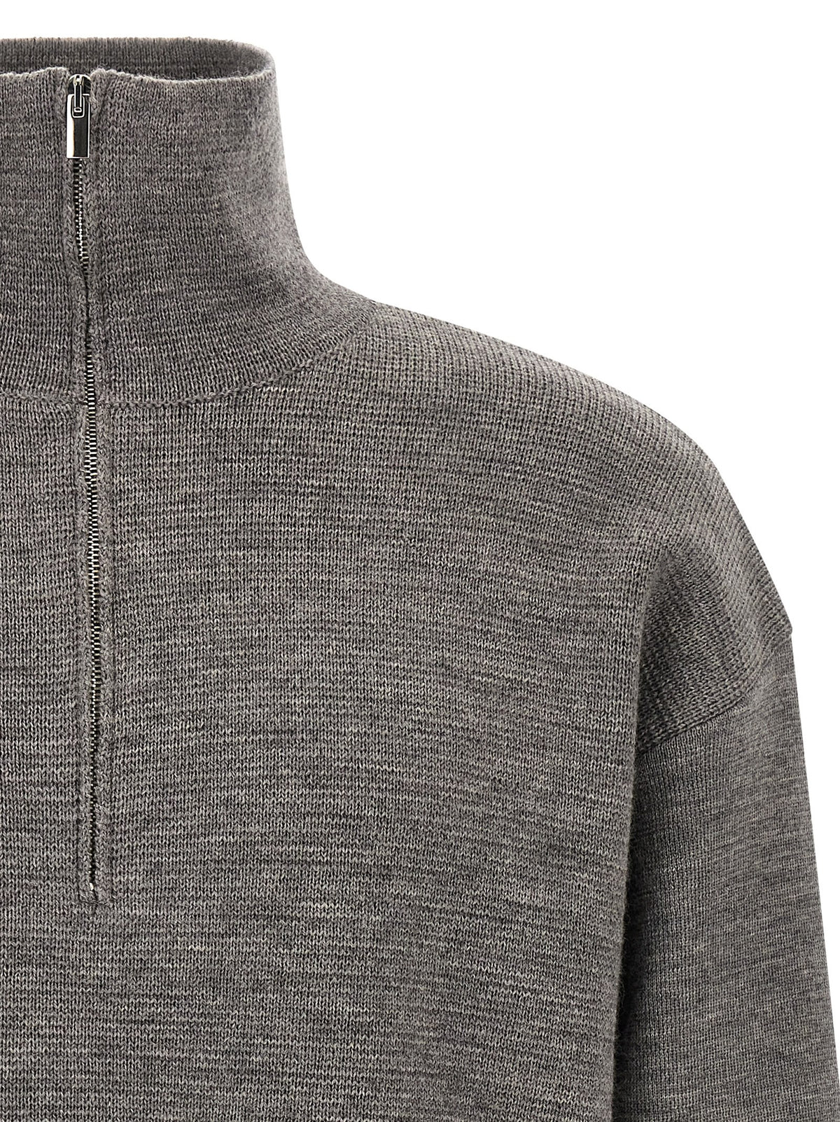 MA'RY'YA Gray Virgin Wool Men's Cardigan