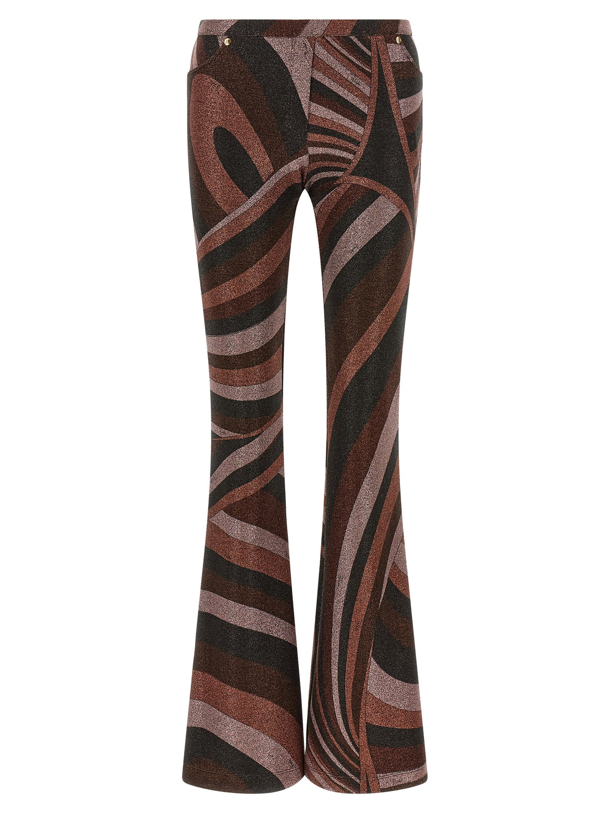 Emilio Pucci Bordeaux Polyamide Flared Women's Pants