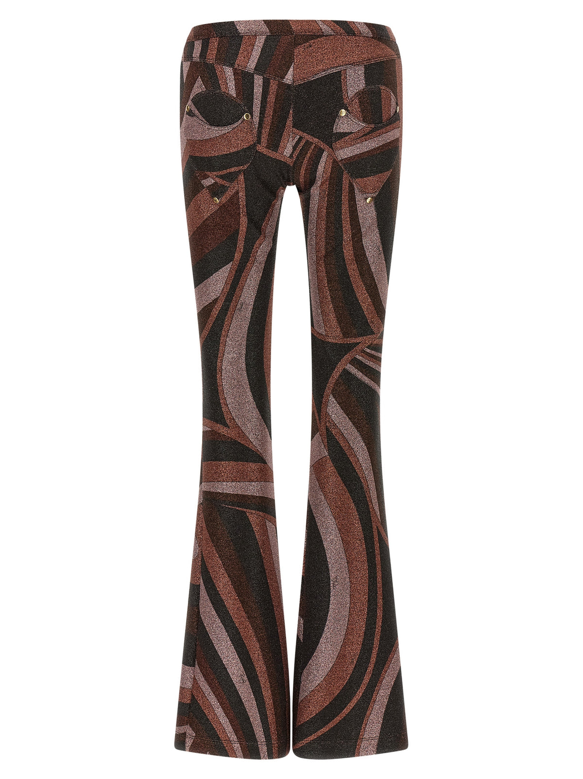 Emilio Pucci Bordeaux Polyamide Flared Women's Pants