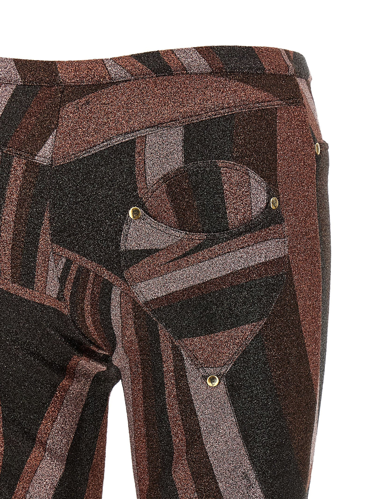 Emilio Pucci Bordeaux Polyamide Flared Women's Pants