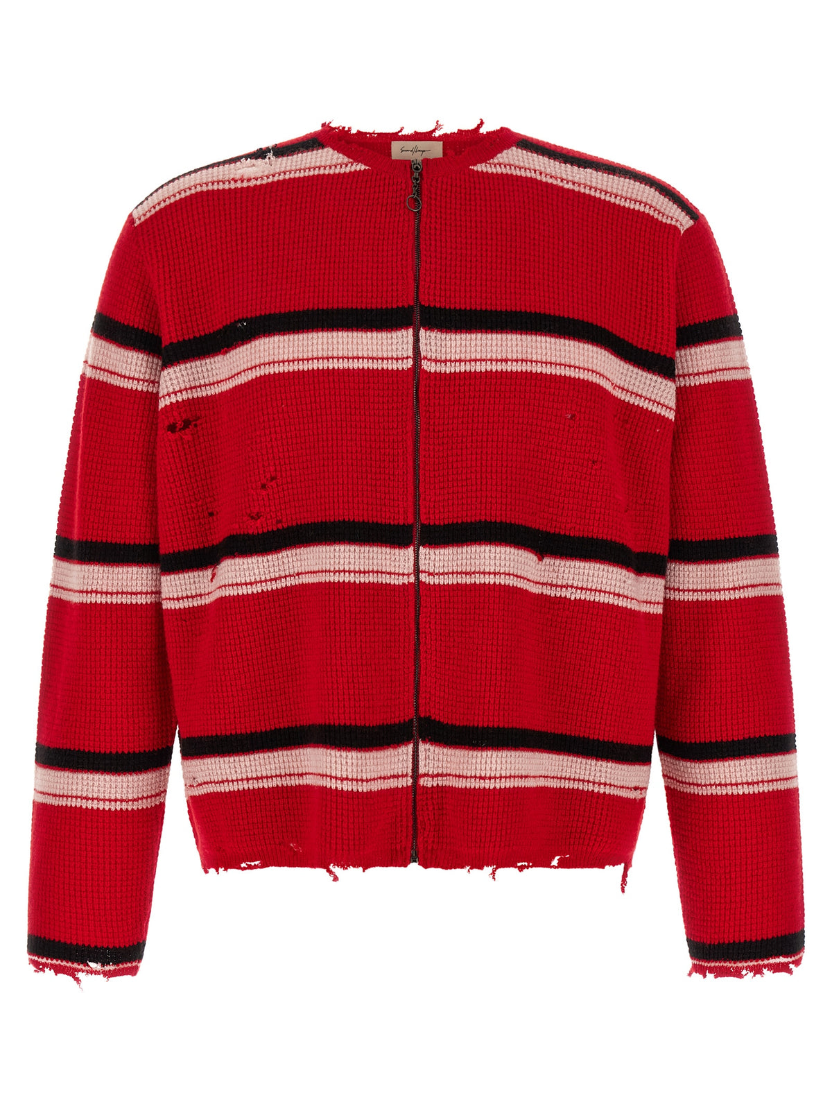 SECOND/LAYER Red Wool Men's Cardigan