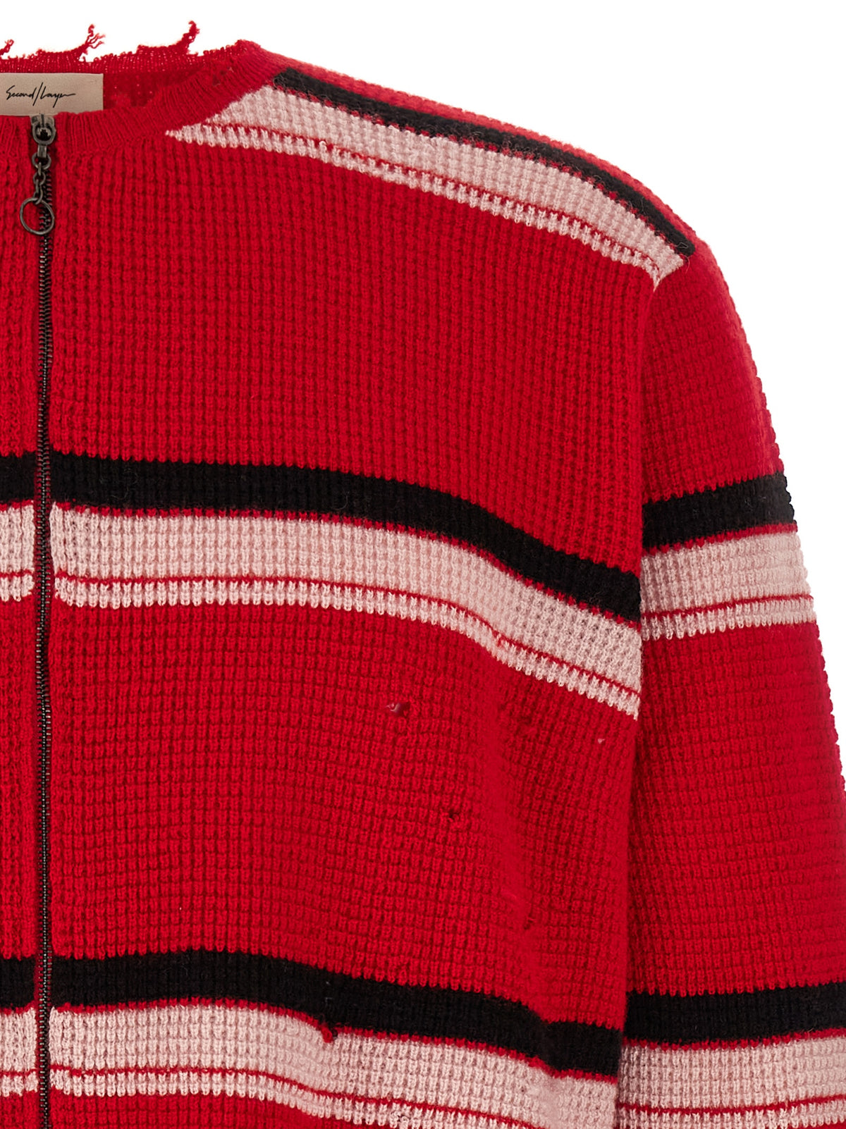 SECOND/LAYER Red Wool Men's Cardigan