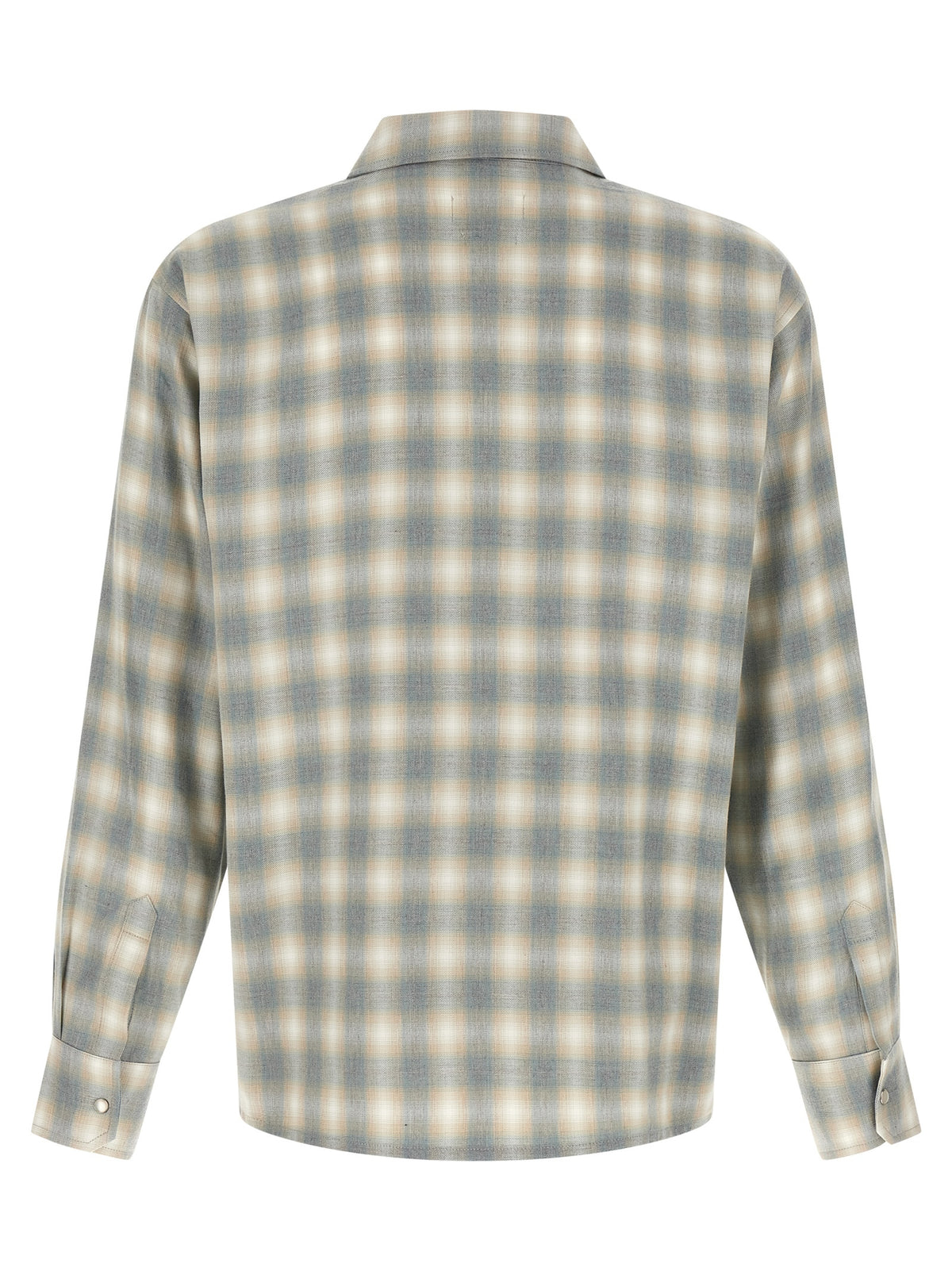 SECOND/LAYER Gray Cotton Men's Blouse