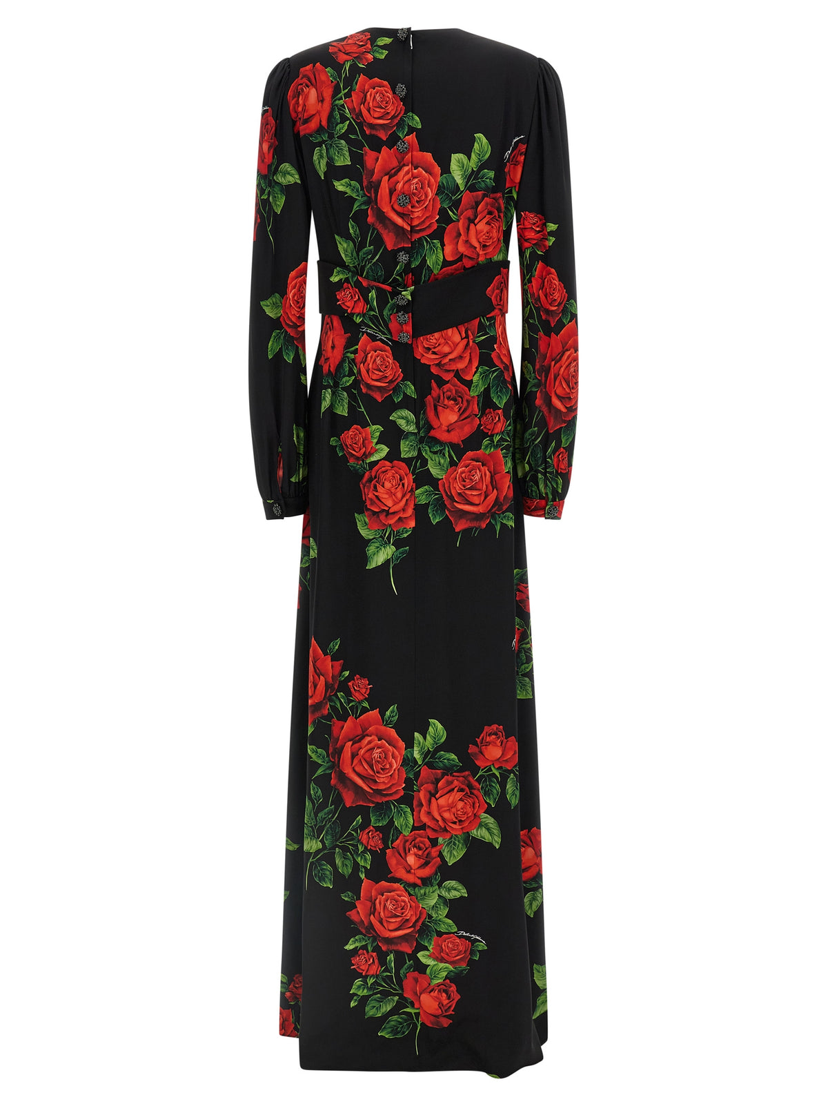 Dolce & Gabbana Red Silk Long Women's Dress