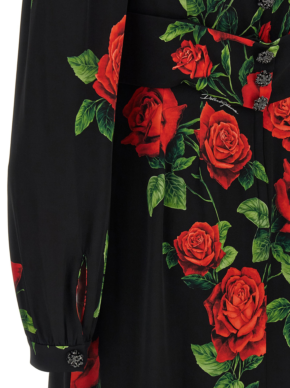 Dolce & Gabbana Red Silk Long Women's Dress