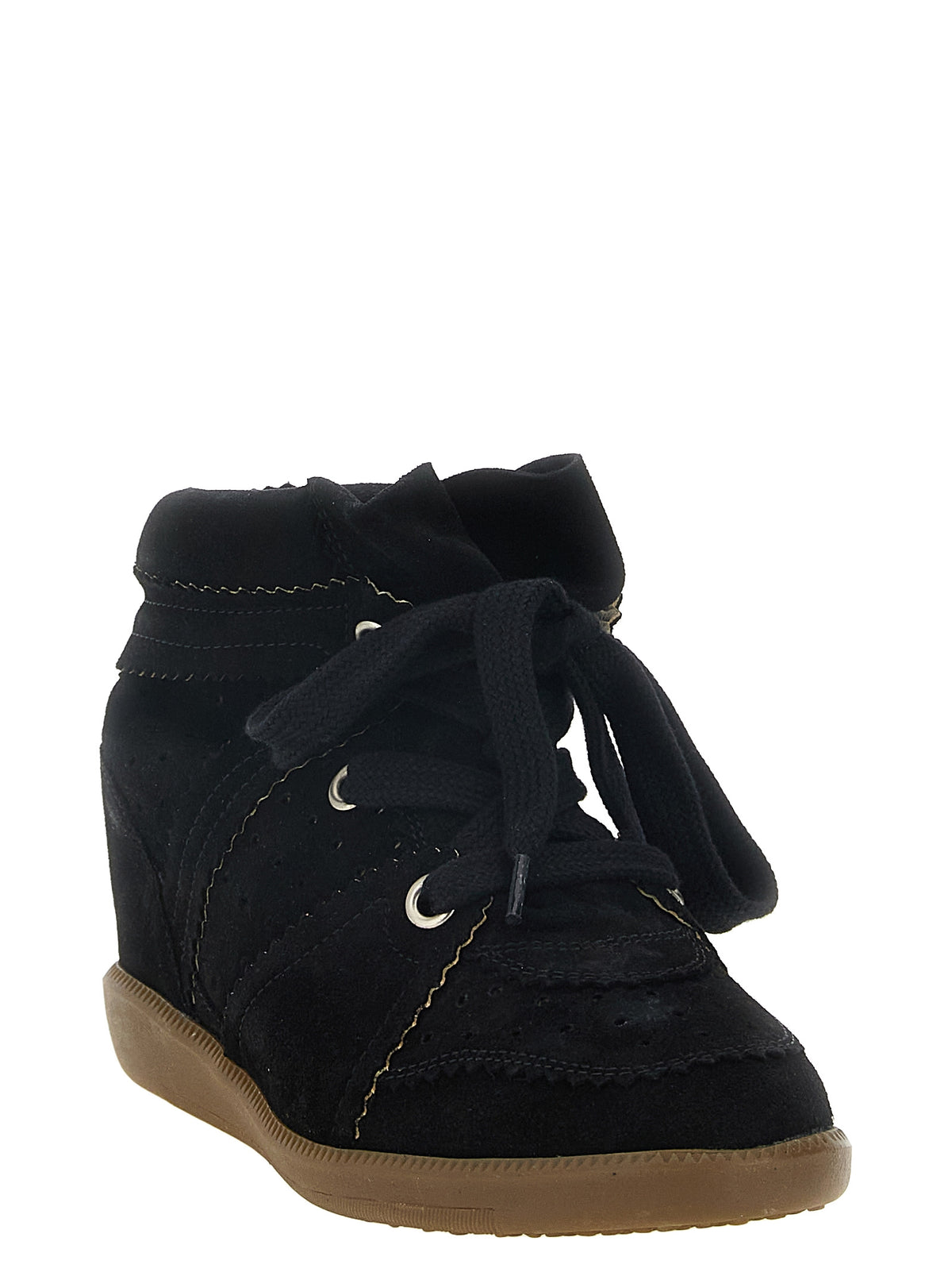 Isabel Marant Black Cowhide Wedge Women's Sandals