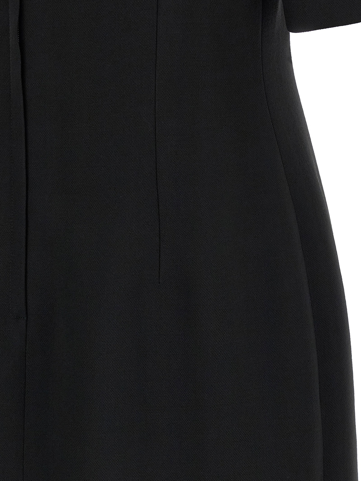 Dolce & Gabbana Black Virgin Wool Midi Women's Dress