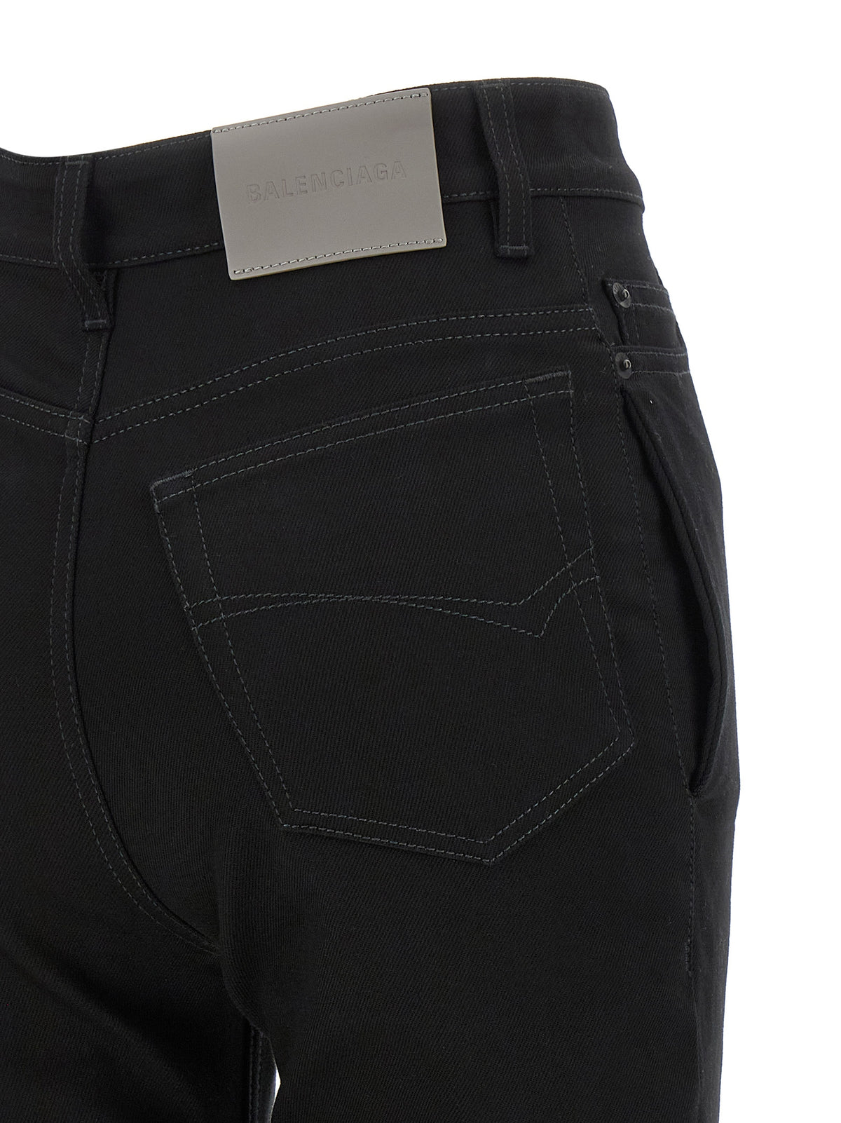 Balenciaga Black Elastane High-Waisted Women's Jean