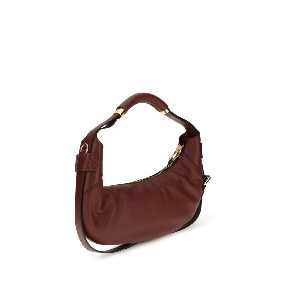 Moschino Bordeaux Calf Leather Bos Taurus Shoulder Women's Bag