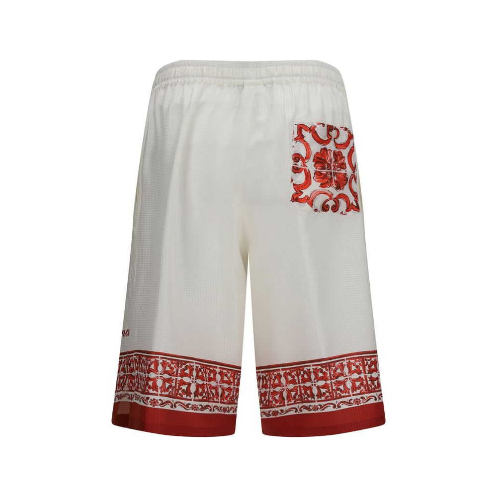 Dolce & Gabbana Multicolor Silk Bermuda Men's Shorts