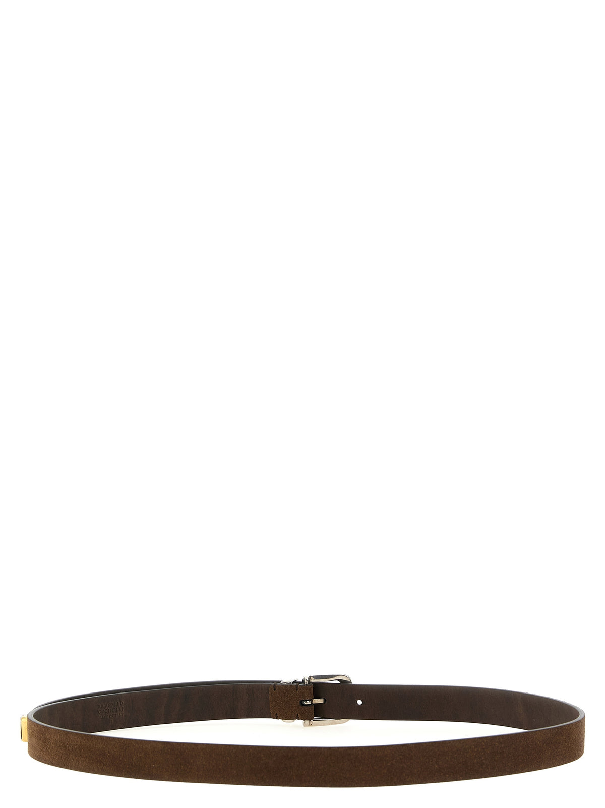 Brunello Cucinelli Brown Bull Skin Men's Belt