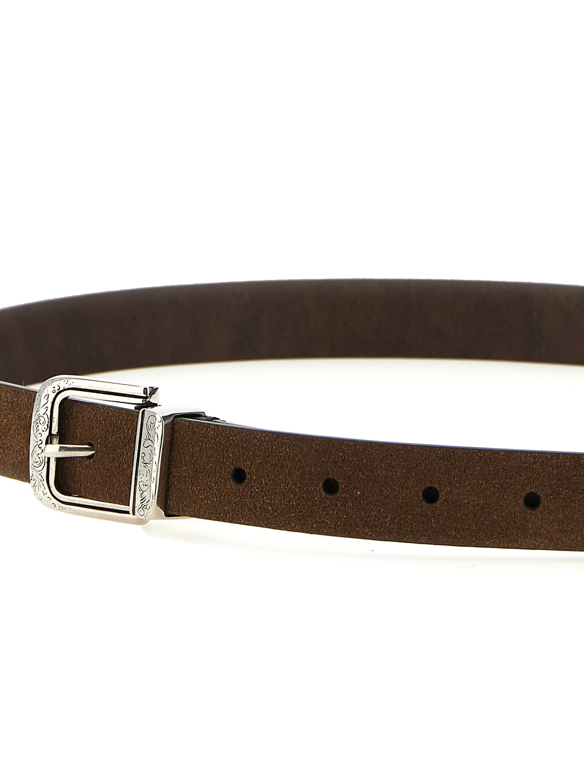 Brunello Cucinelli Brown Bull Skin Men's Belt