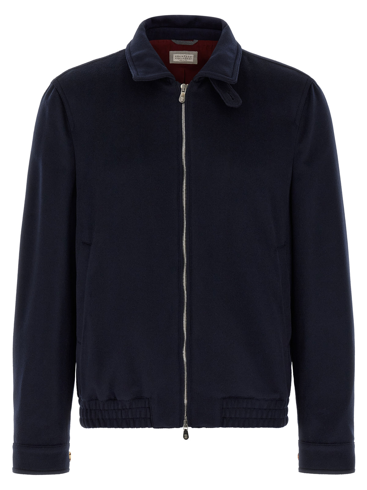 Brunello Cucinelli Blue Virgin Wool Men's Bomber
