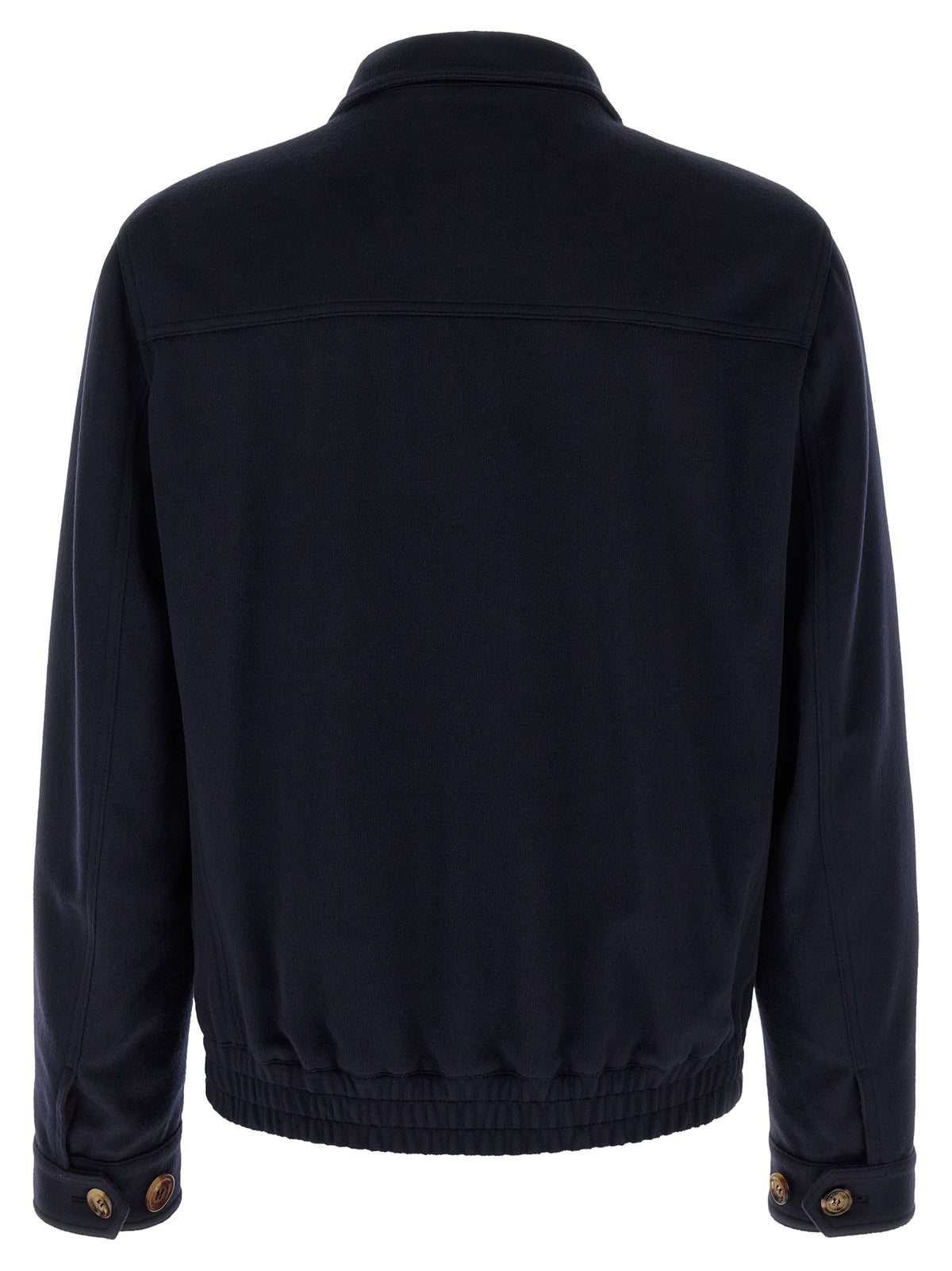 Brunello Cucinelli Blue Virgin Wool Men's Bomber