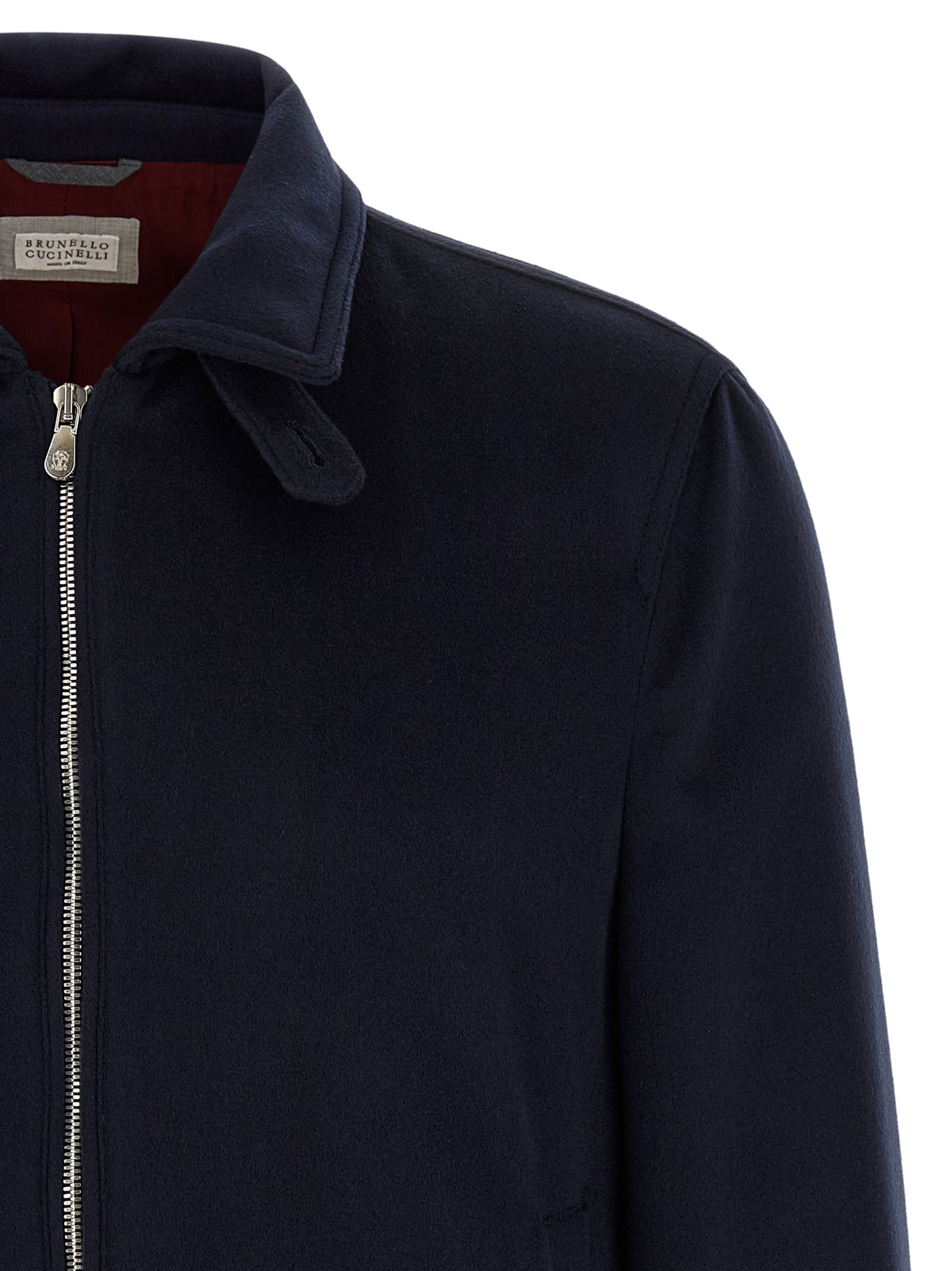 Brunello Cucinelli Blue Virgin Wool Men's Bomber