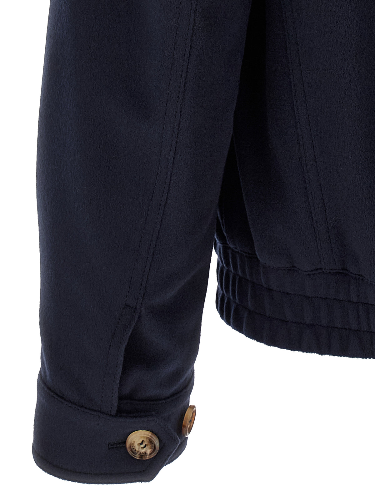 Brunello Cucinelli Blue Virgin Wool Men's Bomber