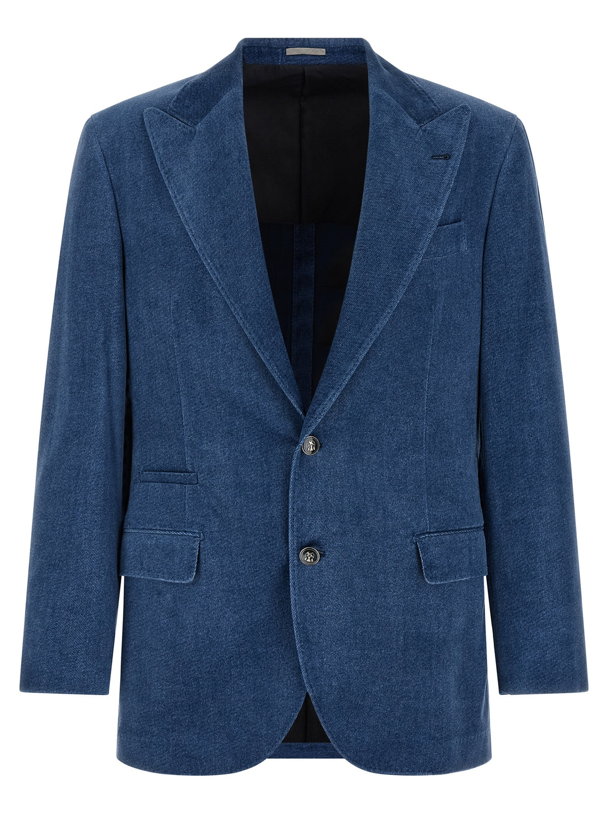 Brunello Cucinelli Blue Cotton Men's Blazer