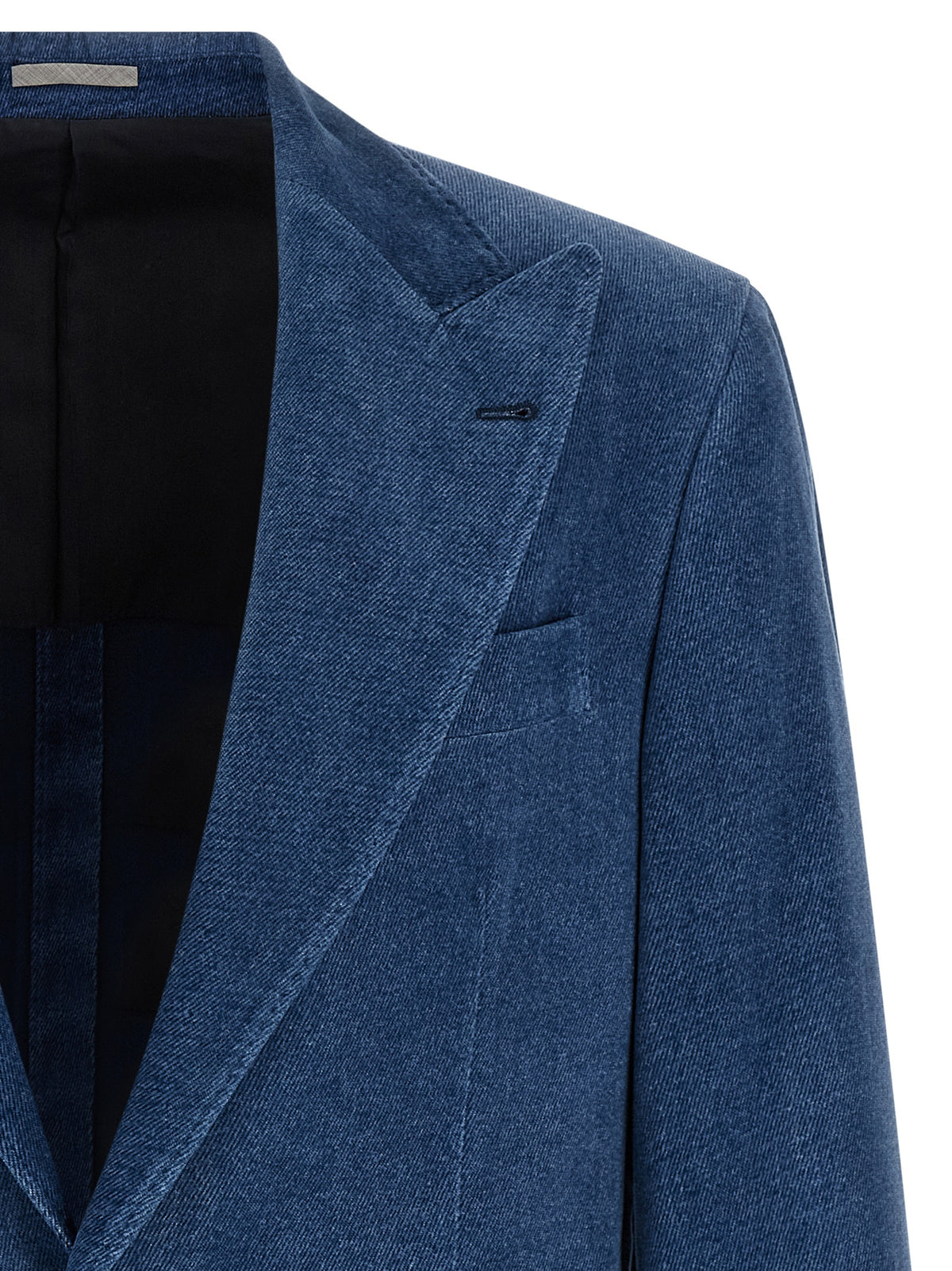 Brunello Cucinelli Blue Cotton Men's Blazer