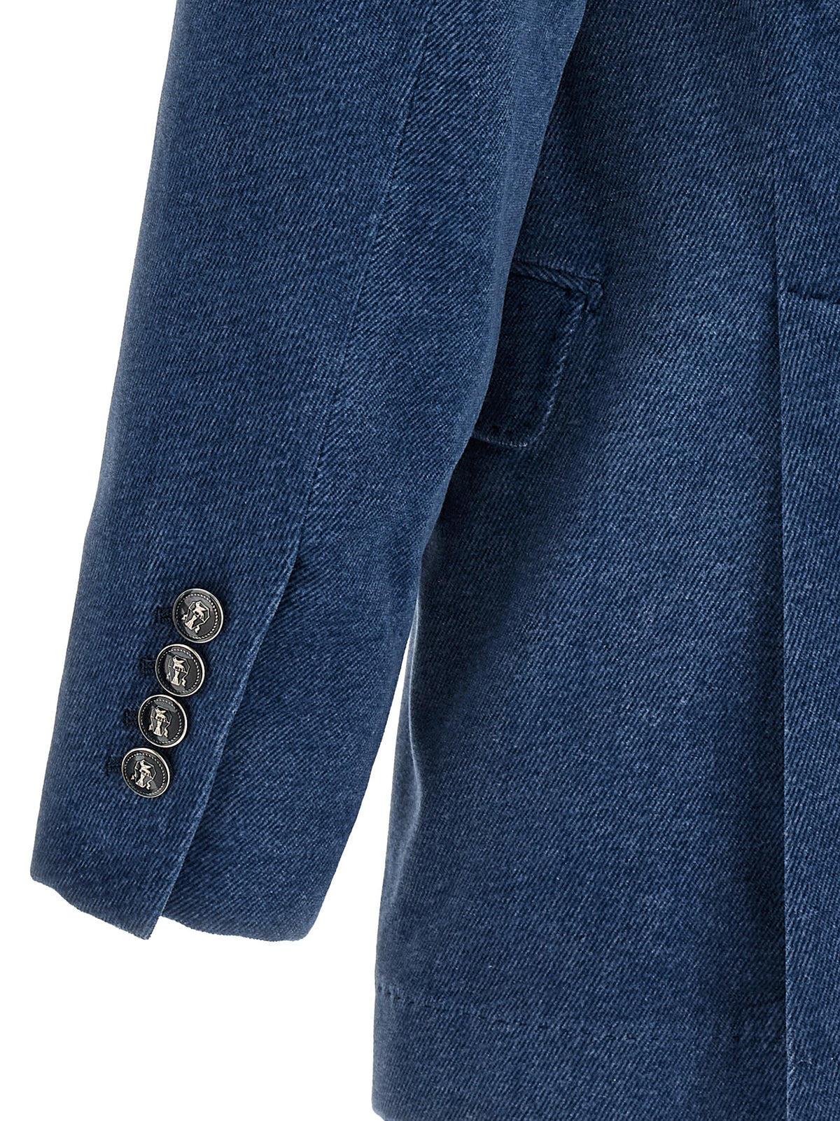 Brunello Cucinelli Blue Cotton Men's Blazer