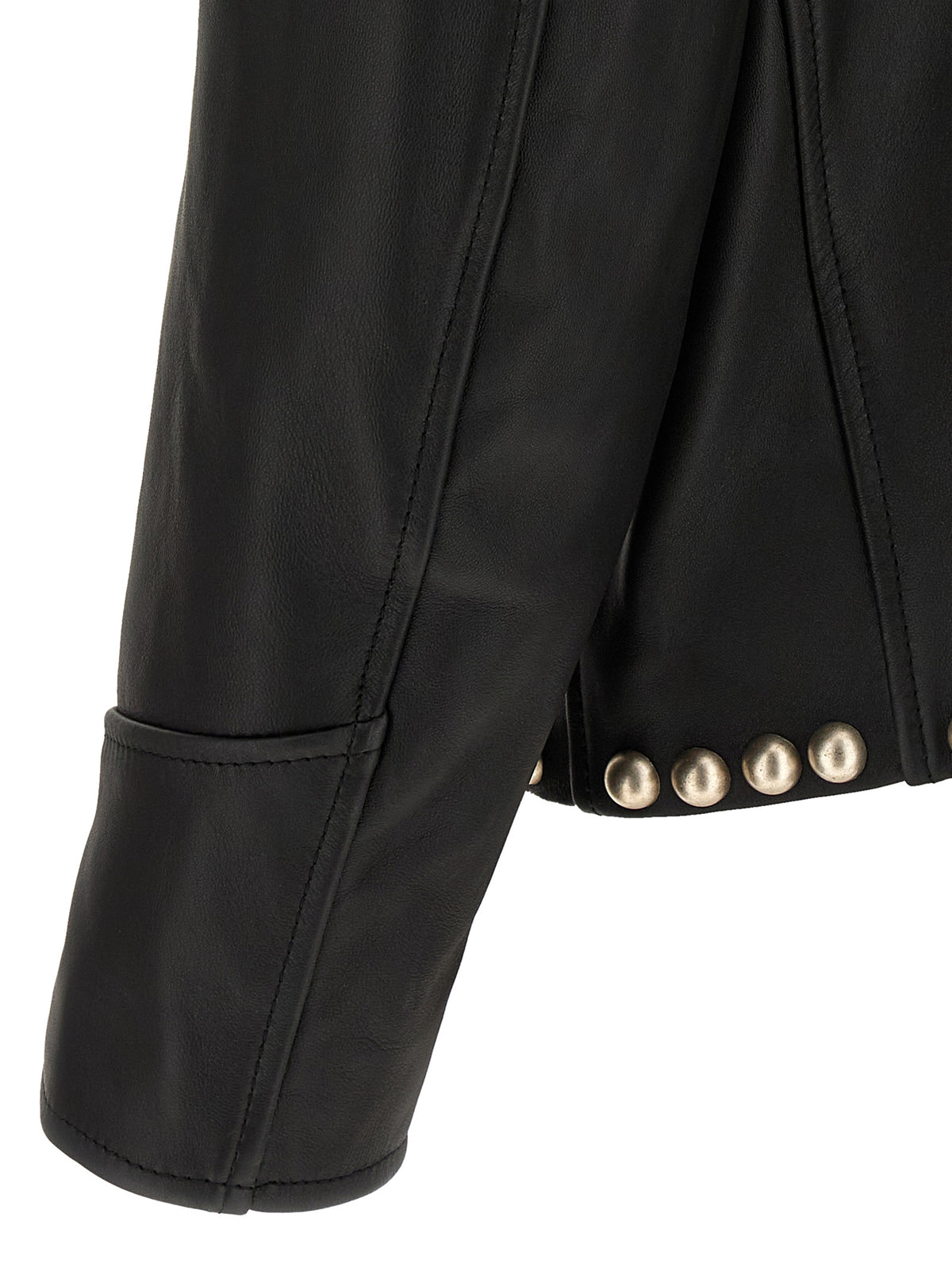 SECOND/LAYER Black Calfskin Leather Men's Jacket
