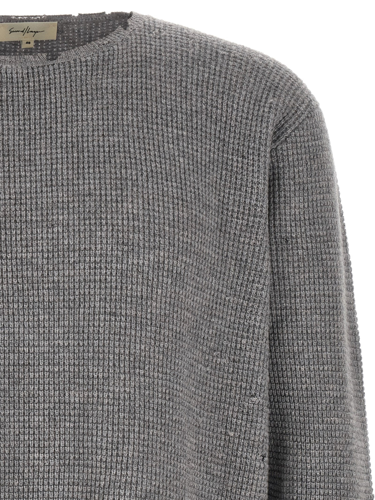 SECOND/LAYER Gray Wool Men's Cardigan