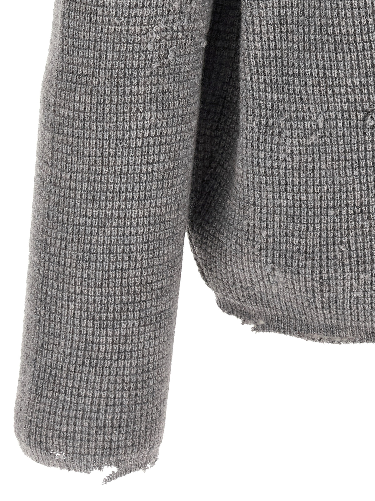 SECOND/LAYER Gray Wool Men's Cardigan