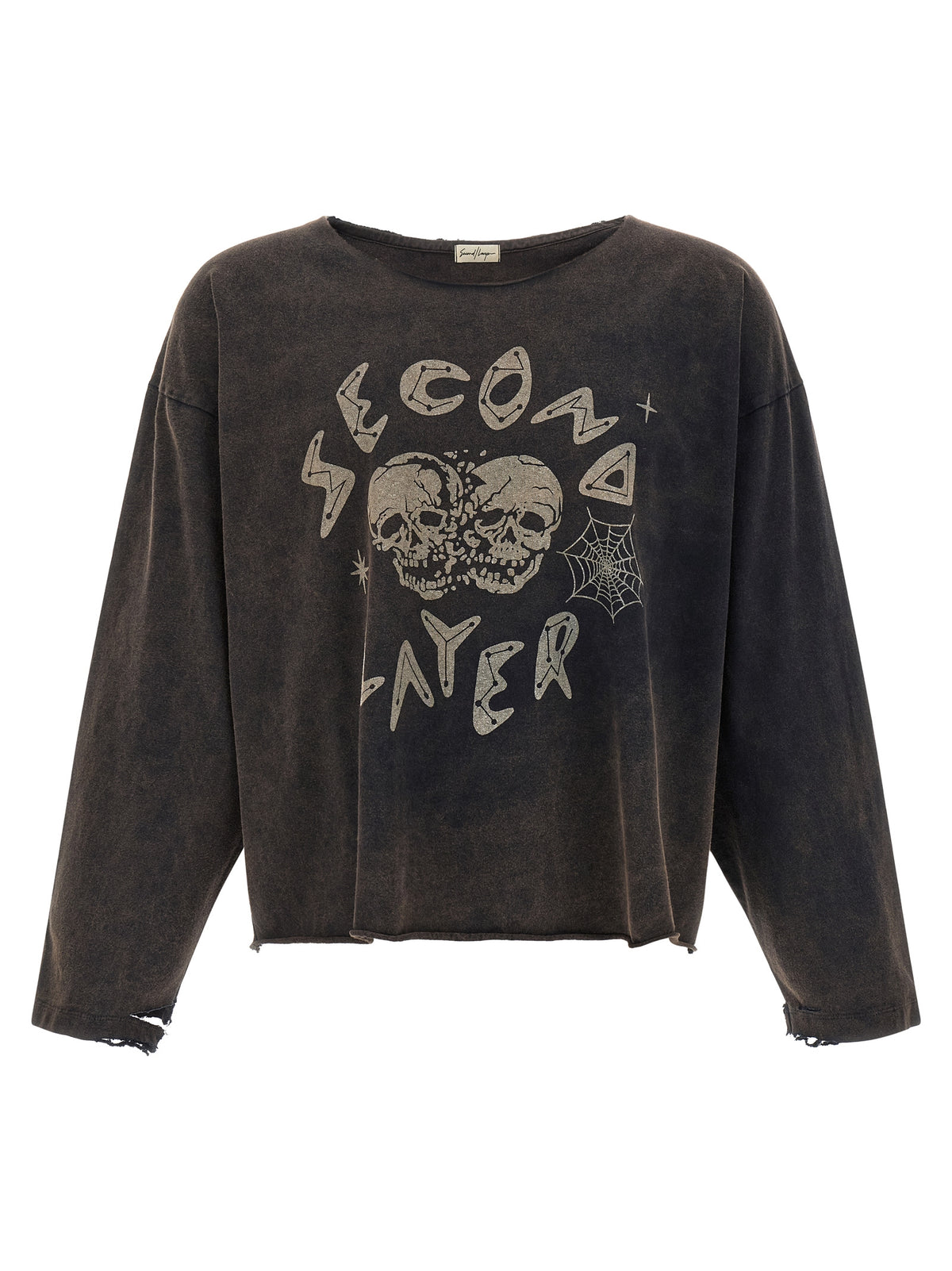 SECOND/LAYER Black Cotton Men's T-Shirt