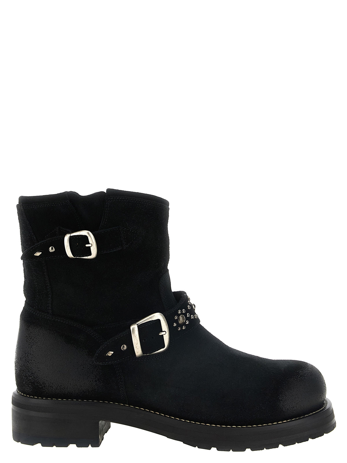 SECOND/LAYER Black Calfskin Ankle Men's Boots