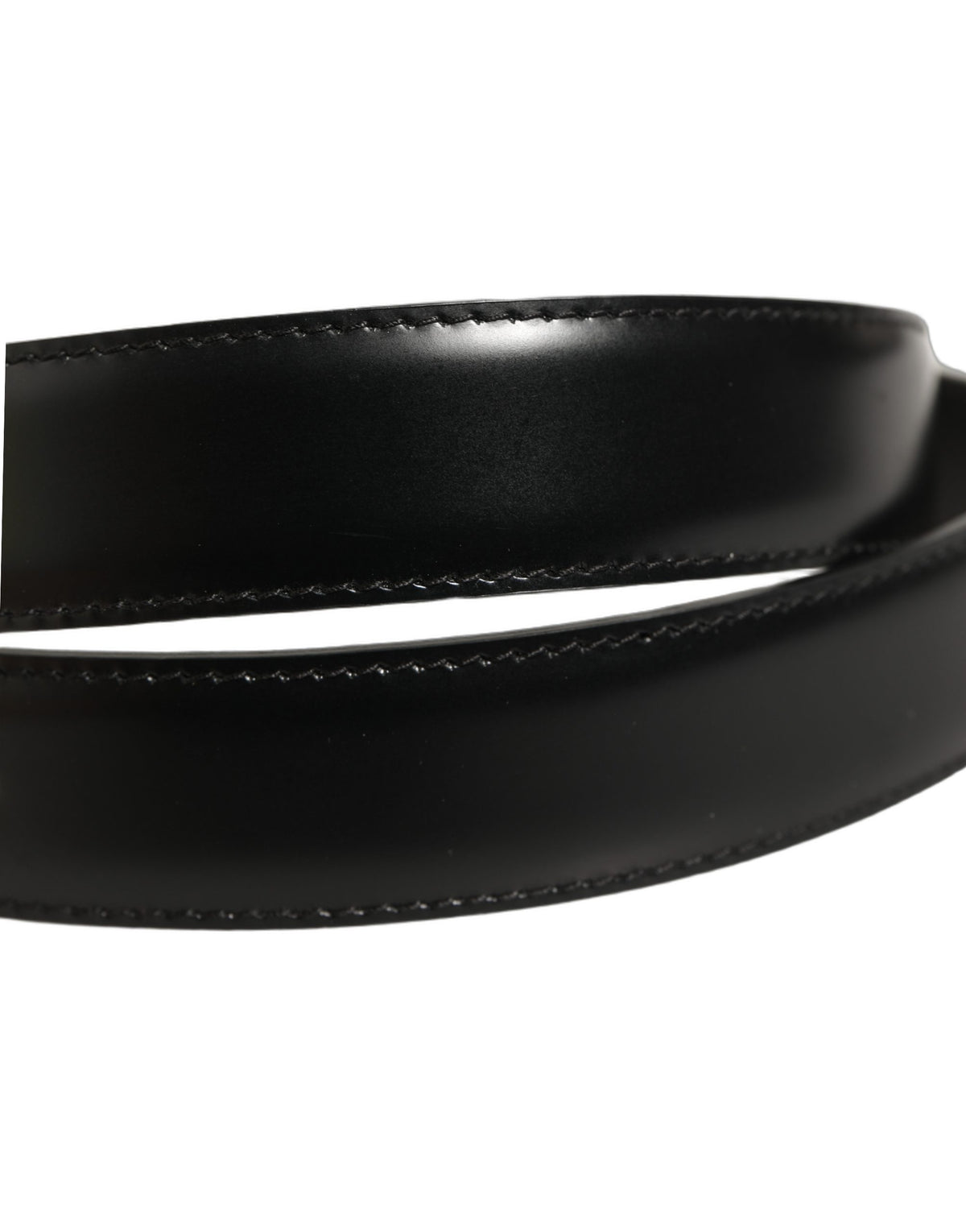 Dolce & Gabbana Black Classic Leather Gold Tone Buckle Women's Belt (Pre-Owned)
