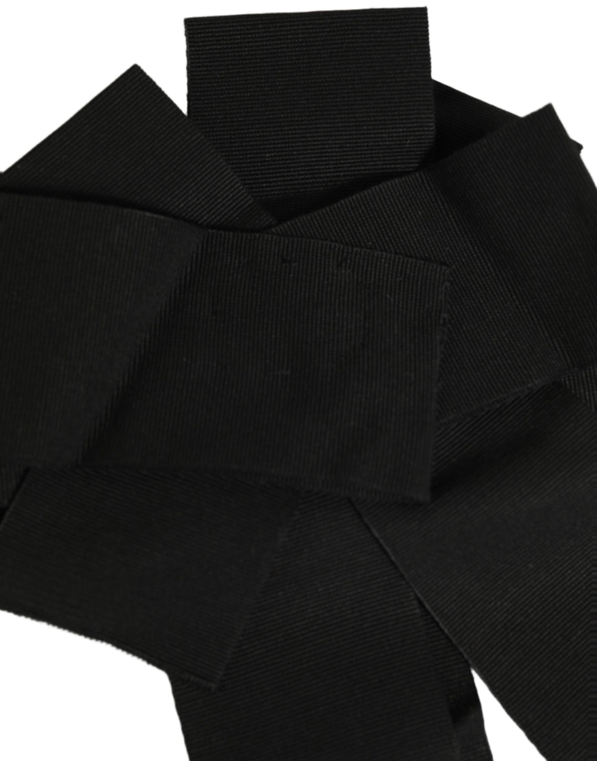 Dolce & Gabbana Black Cotton Wrap Around Tie Cintura Women's Belt