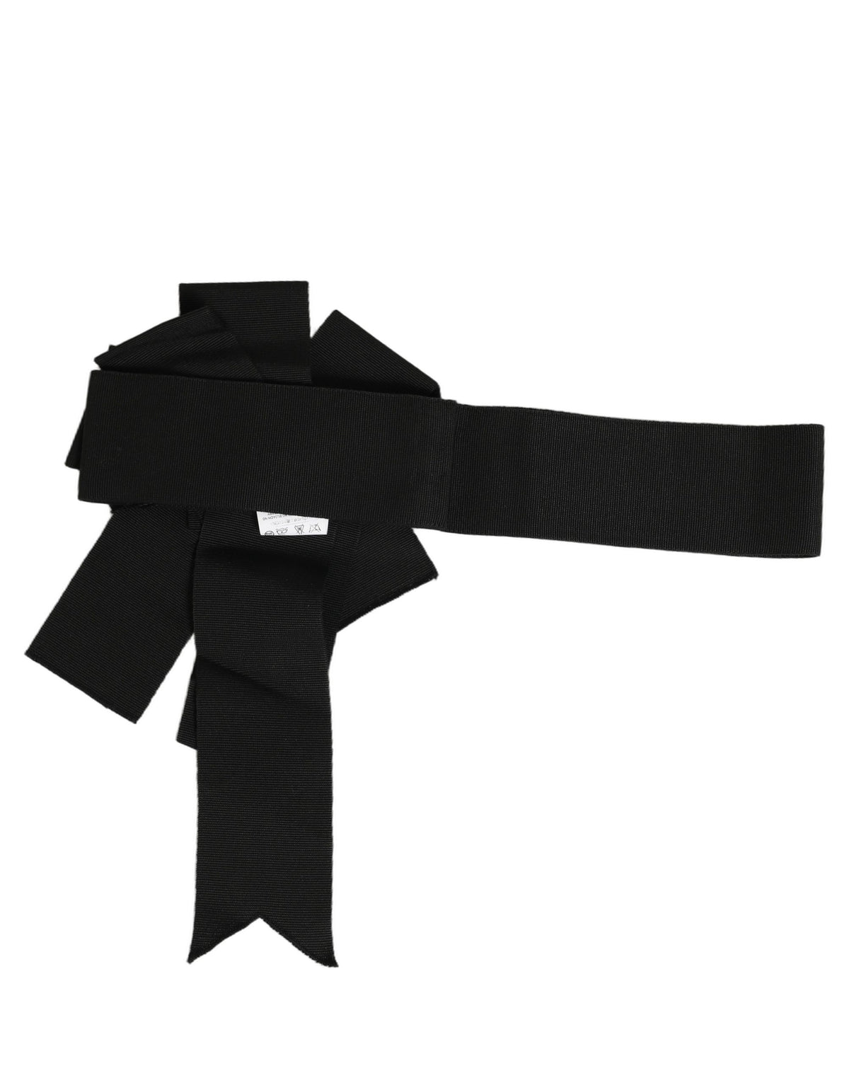Dolce & Gabbana Black Cotton Wrap Around Tie Cintura Women's Belt