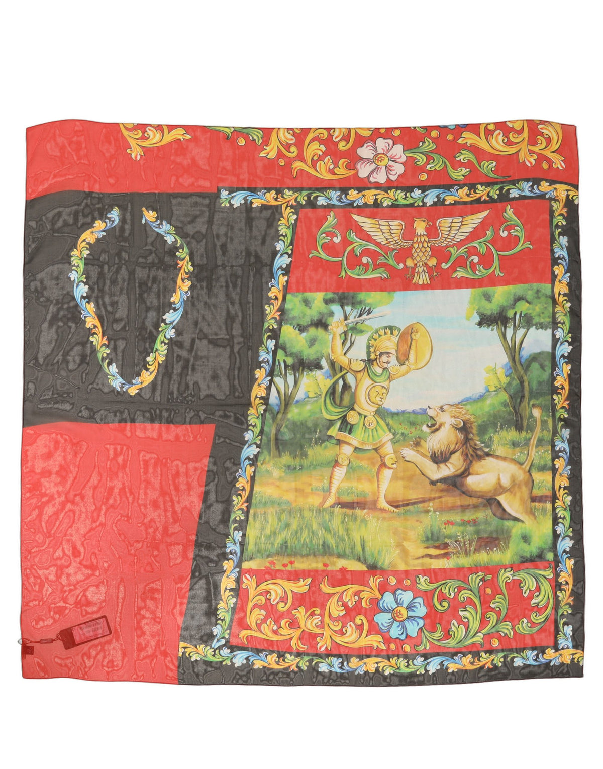 Dolce & Gabbana Multicolor Silk Printed Square Foulard Women's Scarf