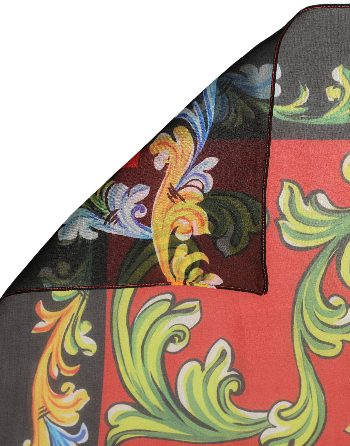 Dolce & Gabbana Multicolor Silk Printed Square Foulard Women's Scarf