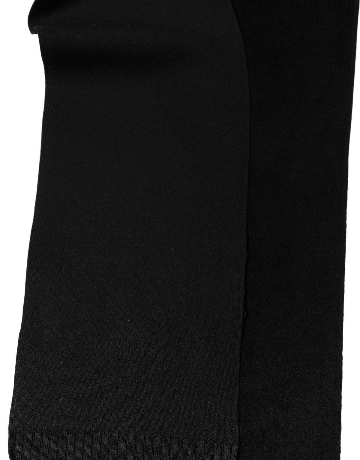Dolce & Gabbana Black Cashmere Knitted Ribbed Shawl Women's Scarf (Pre-Owned)