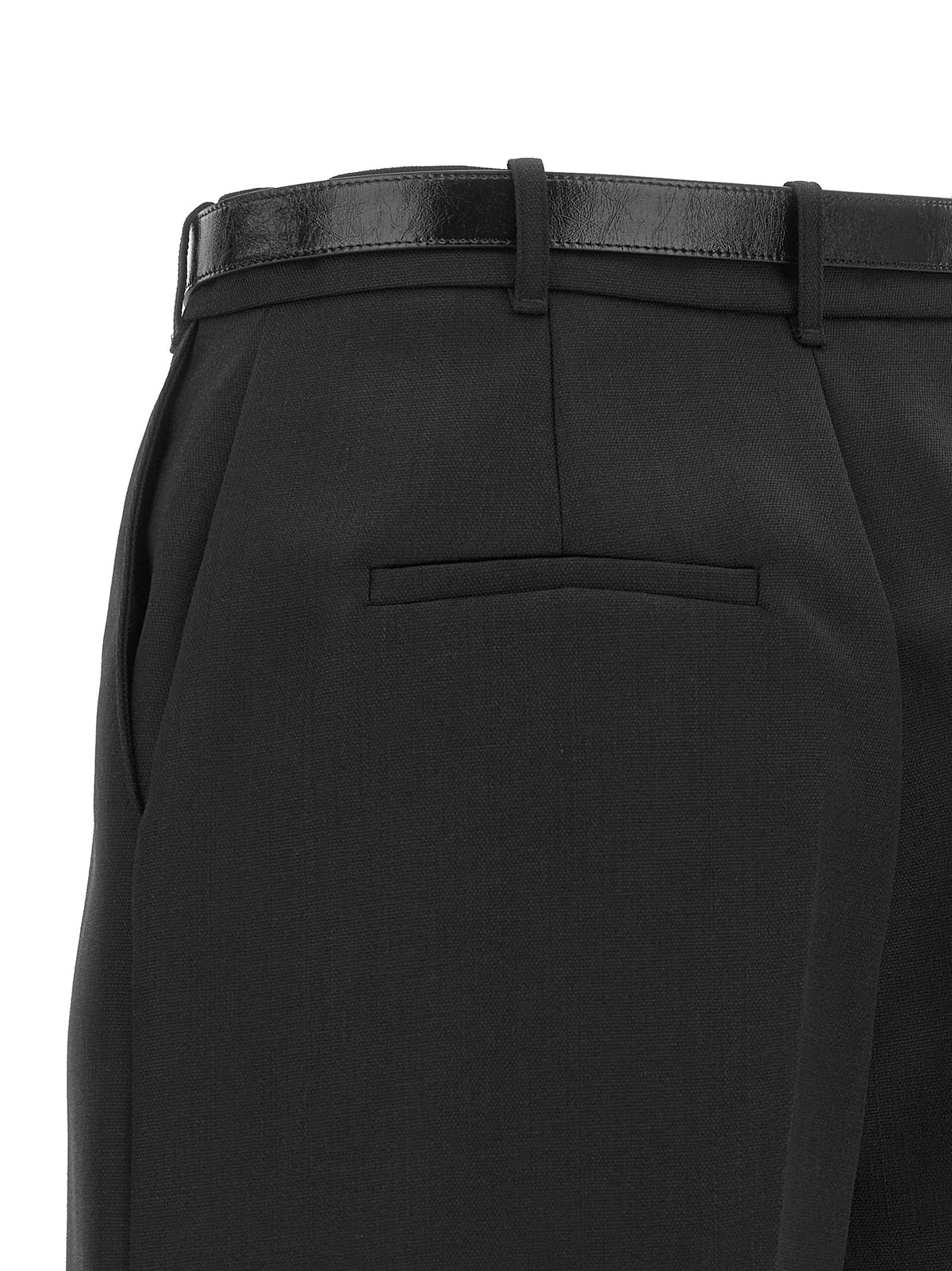 Elisabetta Franchi Black Virgin Wool Bermuda Women's Shorts