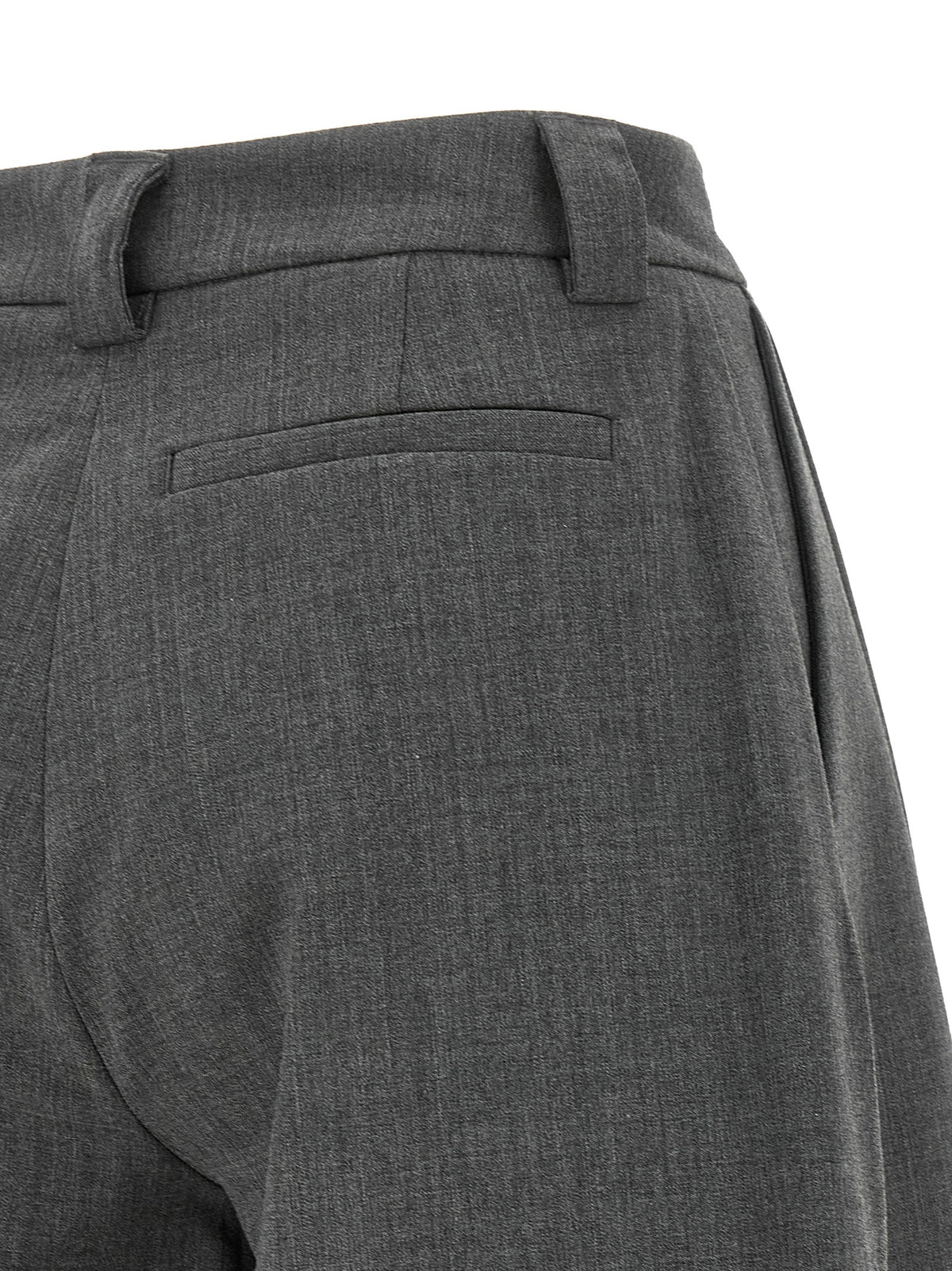 THELATEST Gray Polyester Bermuda Women's Shorts