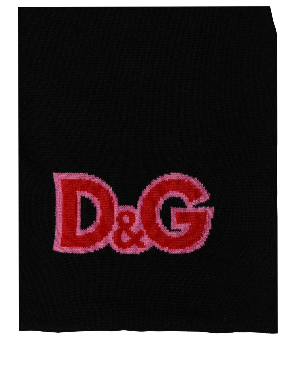 Dolce & Gabbana Black D&G Queen Cashmere Knitted Shawl Women's Scarf