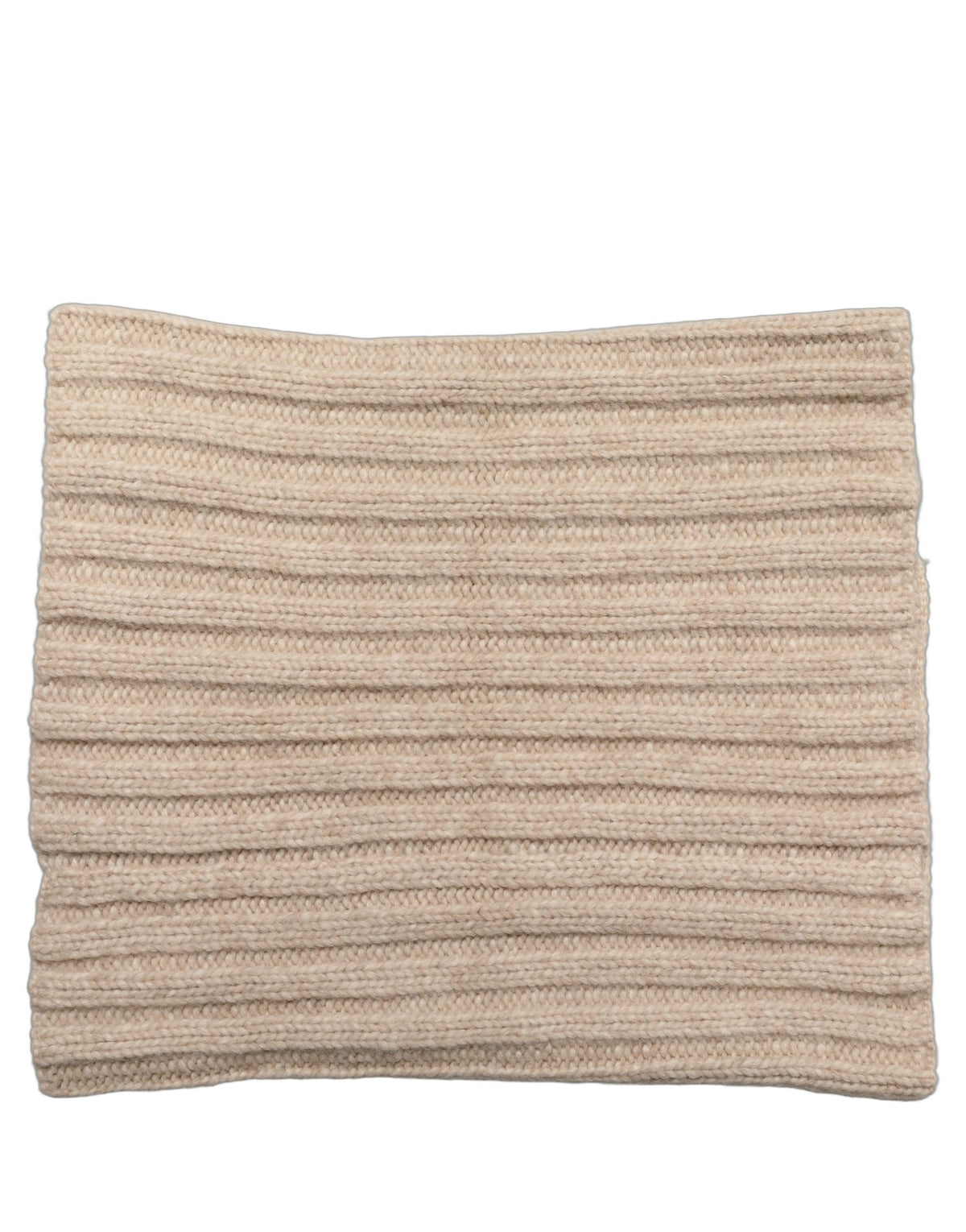Dolce & Gabbana Light Beige Ribbed Knit Neck Warmer Women's Scarf