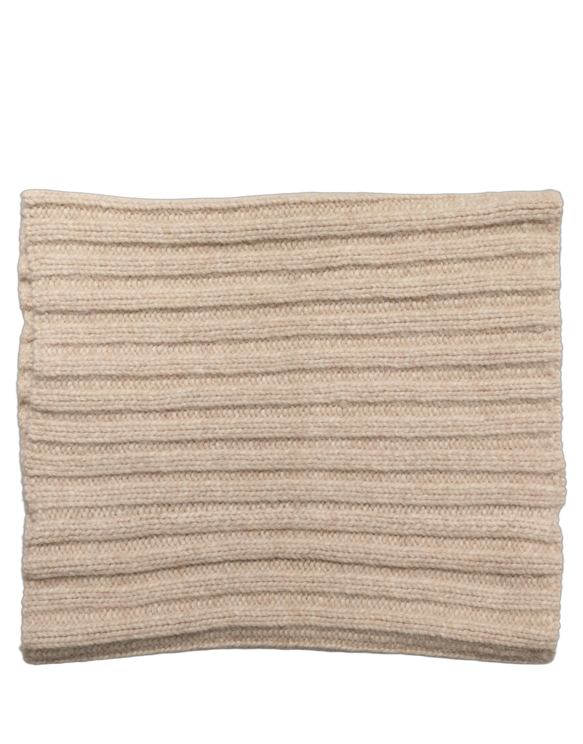 Dolce & Gabbana Light Beige Ribbed Knit Neck Warmer Women's Scarf