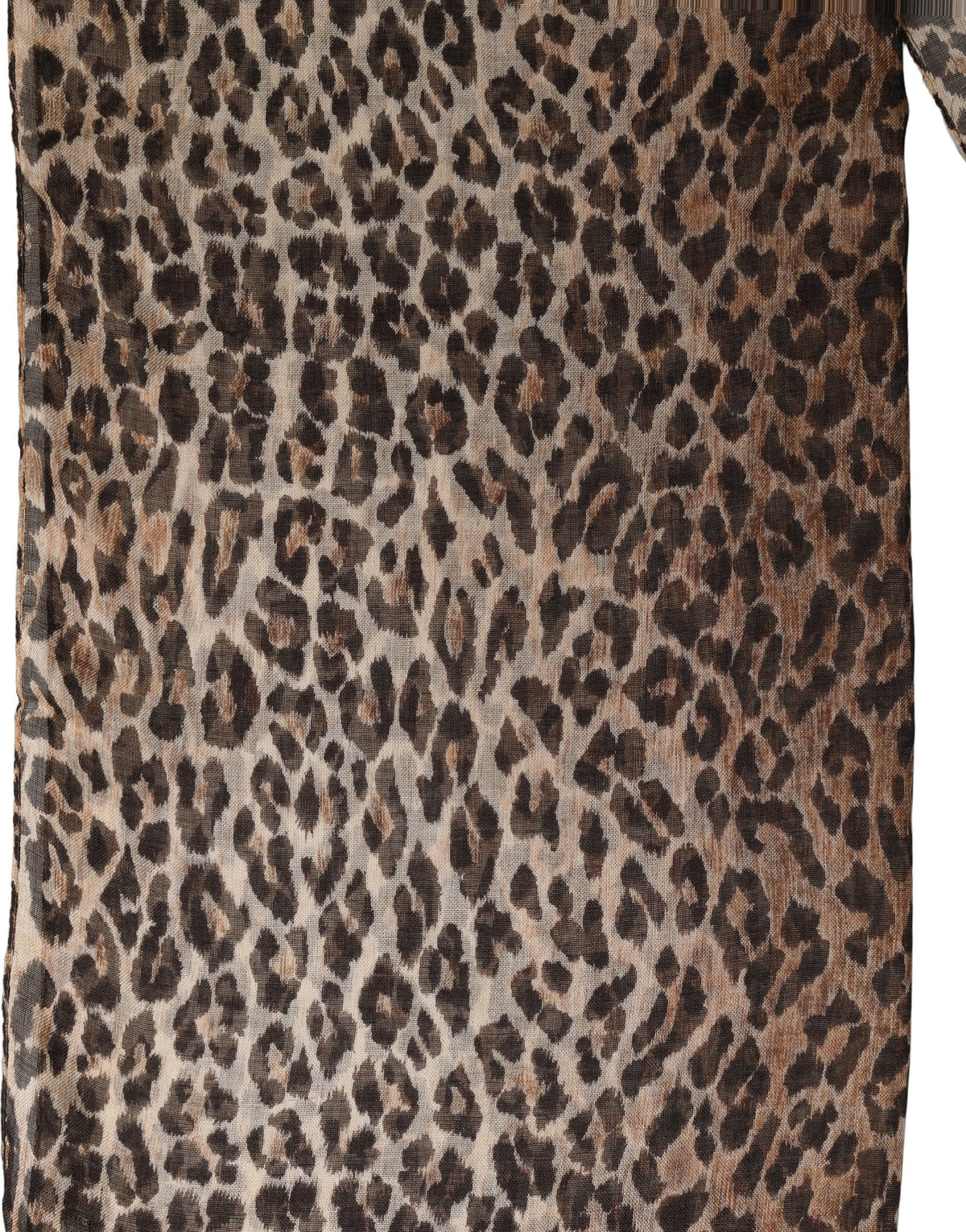Dolce & Gabbana Brown Leopard Cashmere Shawl Stole Women's Scarf (Pre-Owned)