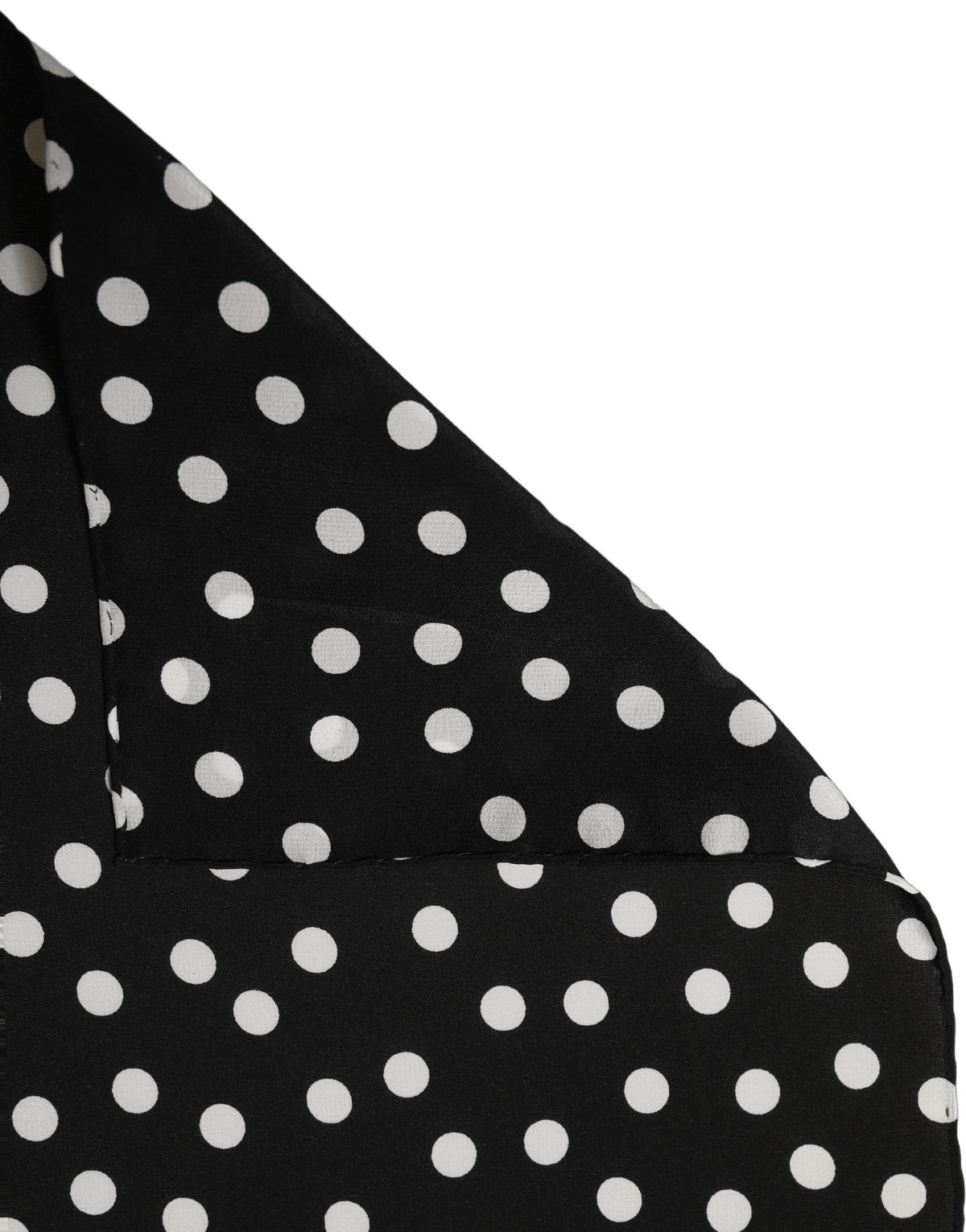 Dolce & Gabbana Black White Polka Dot Square Foulard Women's Scarf
