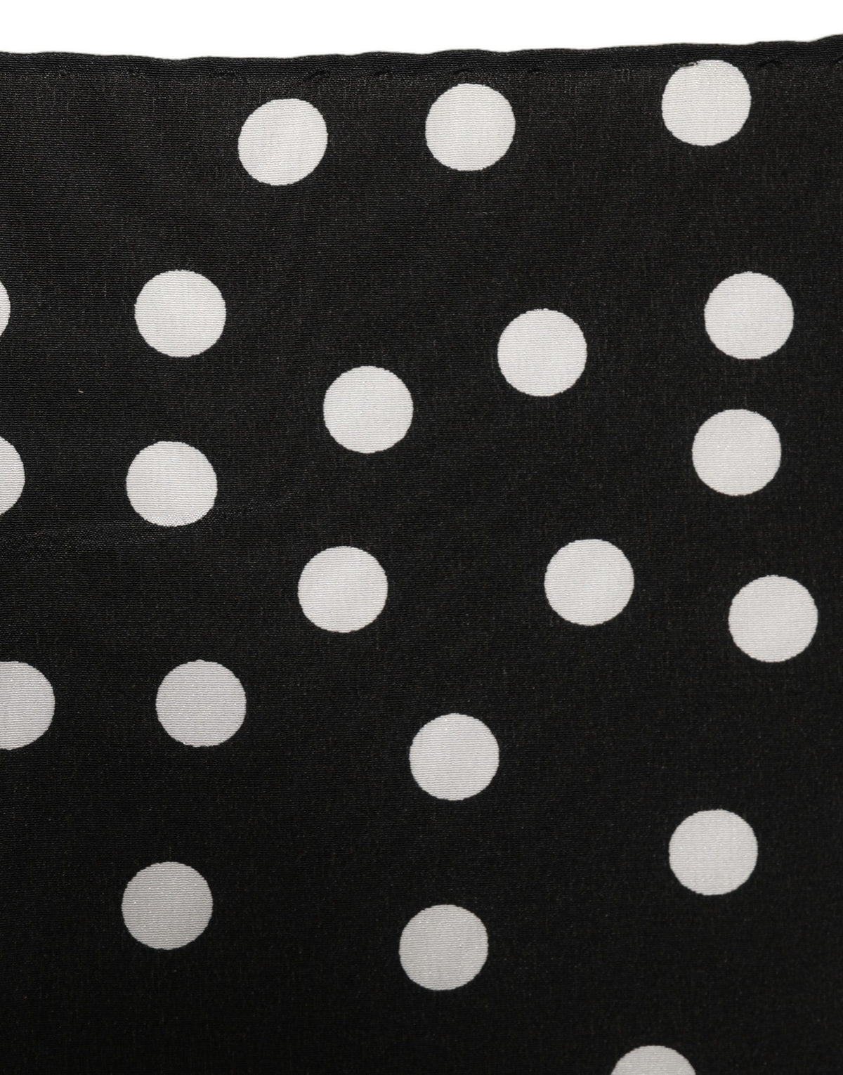 Dolce & Gabbana Black White Polka Dot Square Foulard Women's Scarf