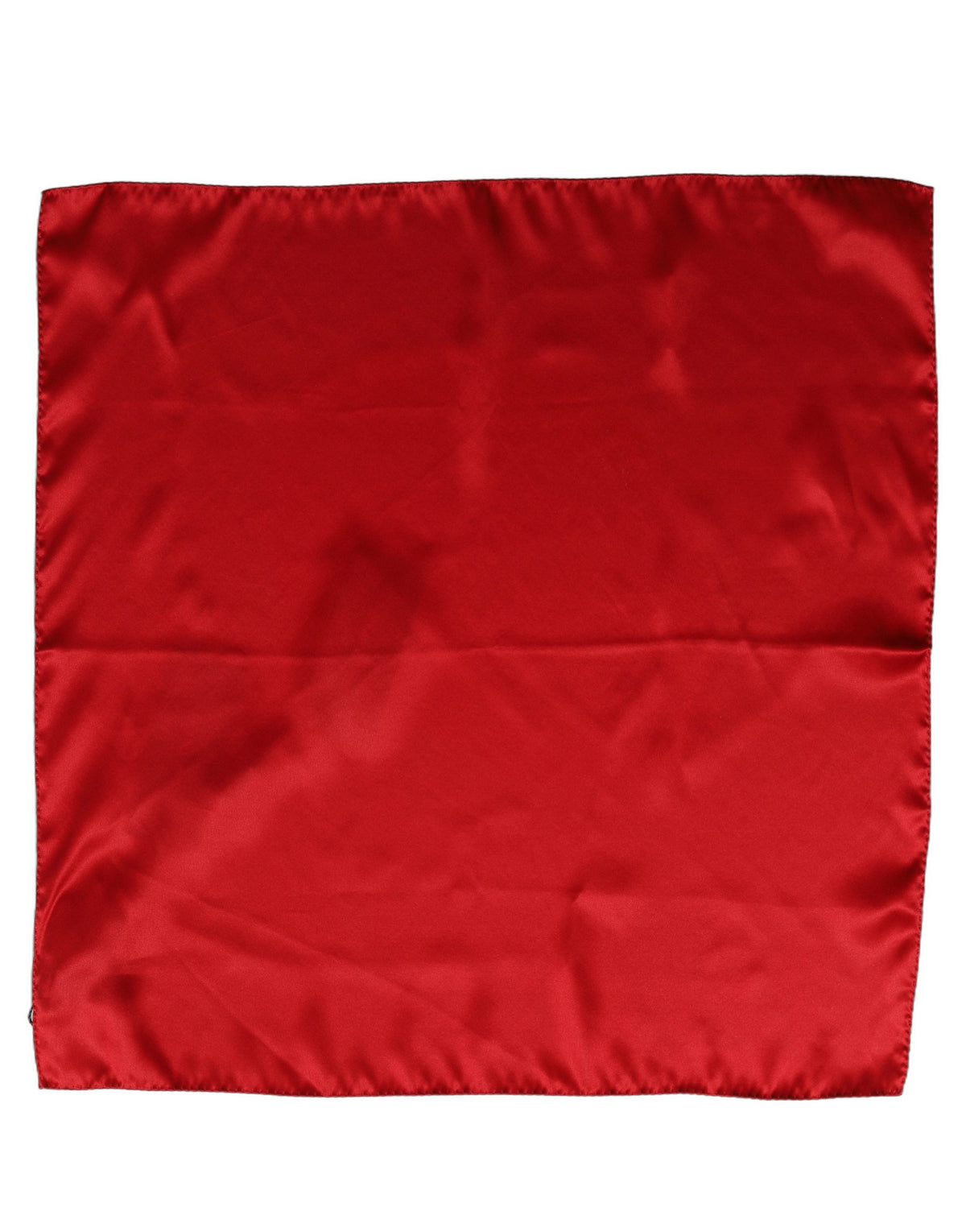 Dolce & Gabbana Red Satin Silk Foulard Handkerchief Women's Scarf