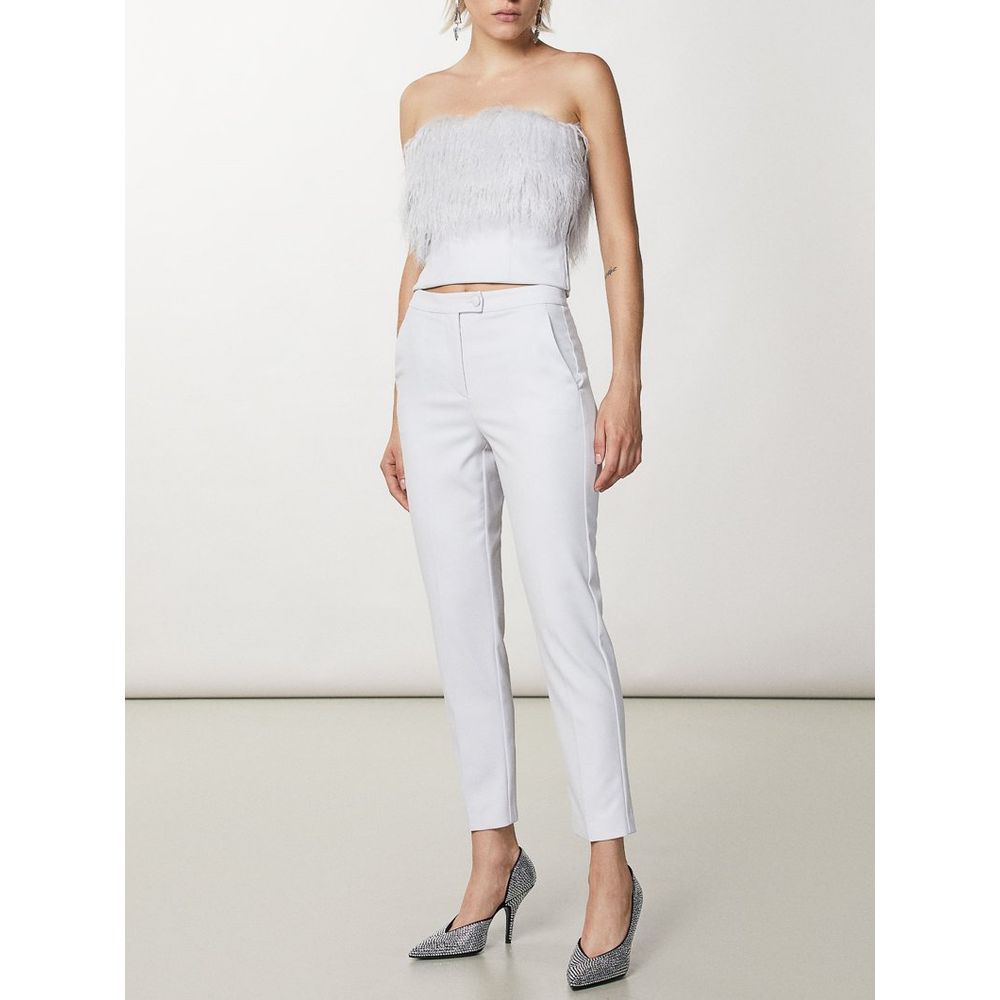 Patrizia Pepe White Polyester Dress Women's Pants