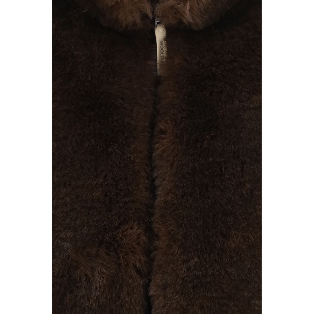 Woolrich Brown Polyester Sleeveless Women's Jacket