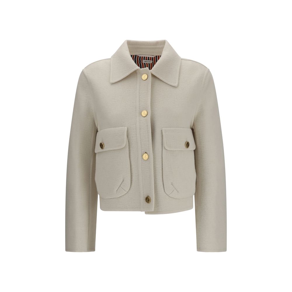 Thom Browne Beige Wool Oves Aries Women's Jacket