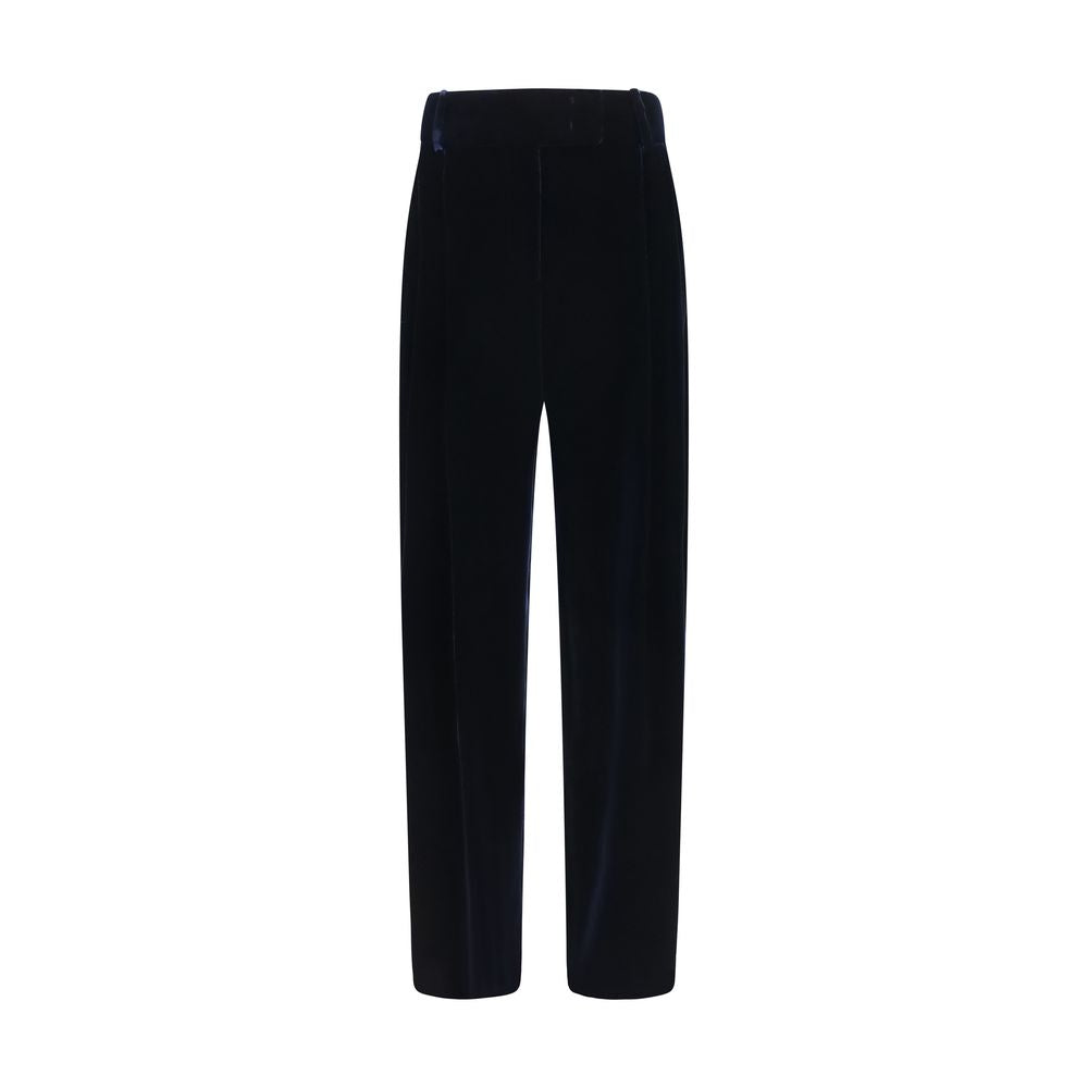 Giorgio Armani Blue Viscose Casual Women's Pants