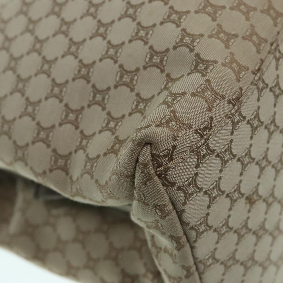 Céline Macadam Beige Canvas Shoulder Bag (Pre-Owned)