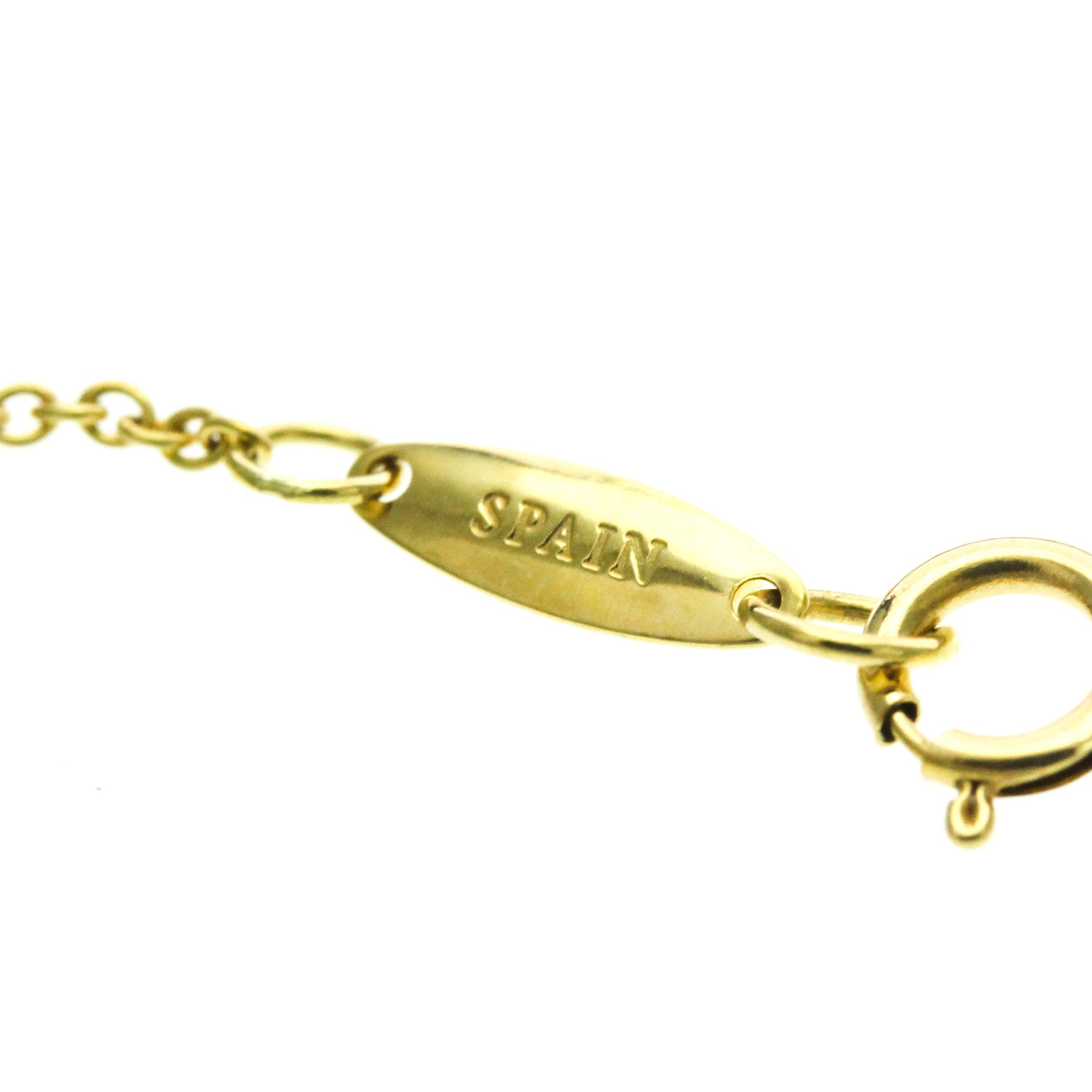 Tiffany & Co. Elsa Peretti Open Heart Pendant 18K Yellow Gold Gold Yellow_Gold Necklace Jewelry (Pre-Owned)